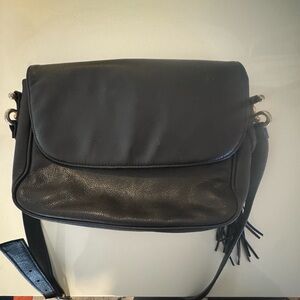 Black Leather Crossbody Bag